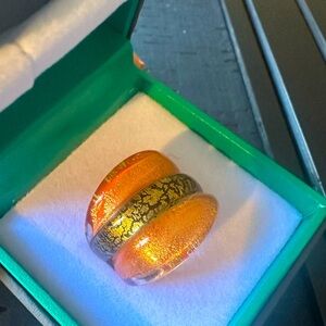 Authentic Murano glass ring , size 6.5